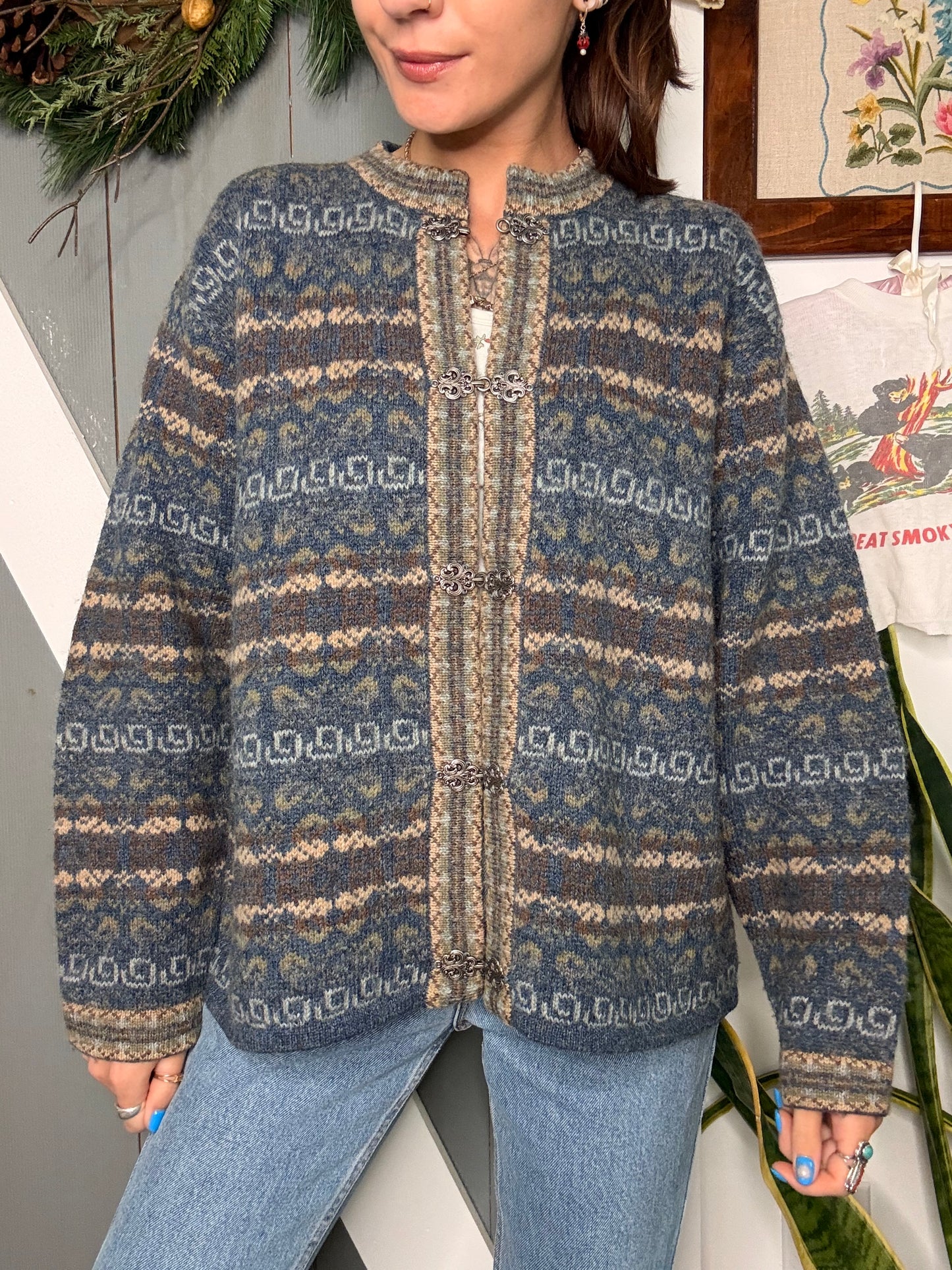 (M/L) Vtg norwegian sweater