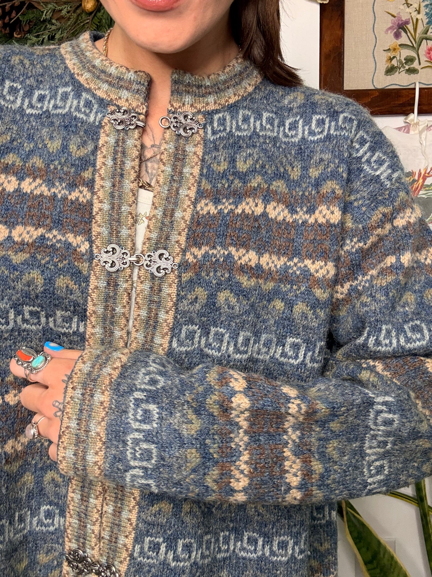 (M/L) Vtg norwegian sweater