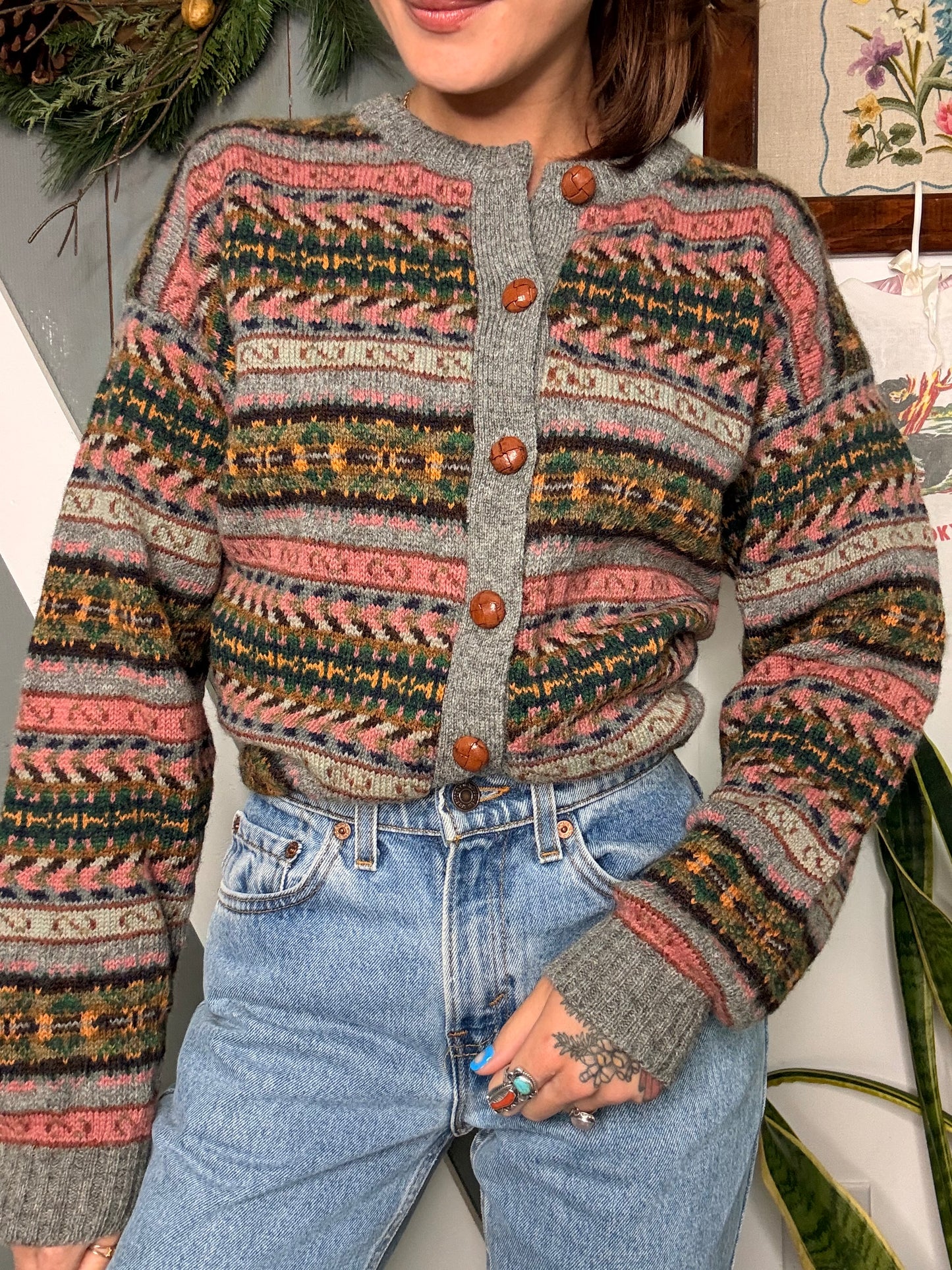 (M/L) Vtg Woolrich cardigan
