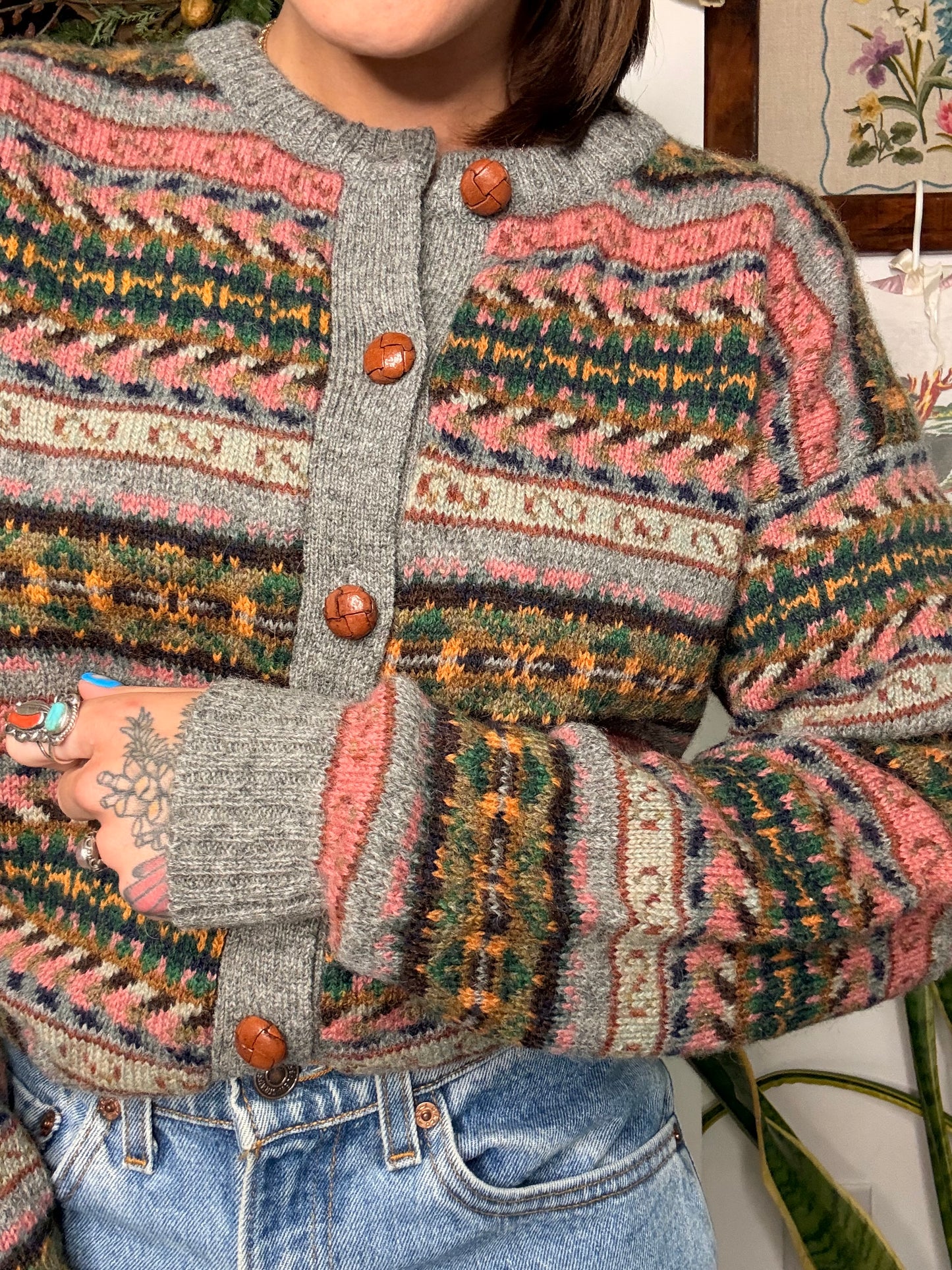 (M/L) Vtg Woolrich cardigan