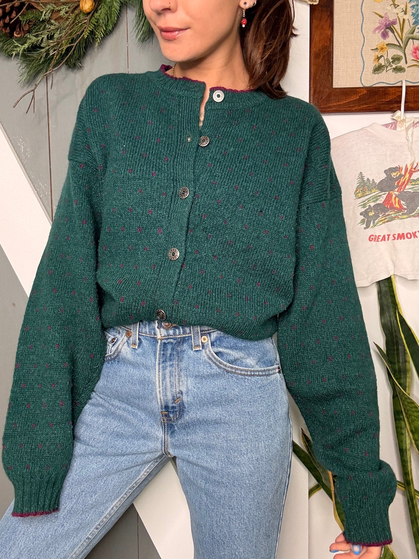 (L) Vtg woolrich cardign