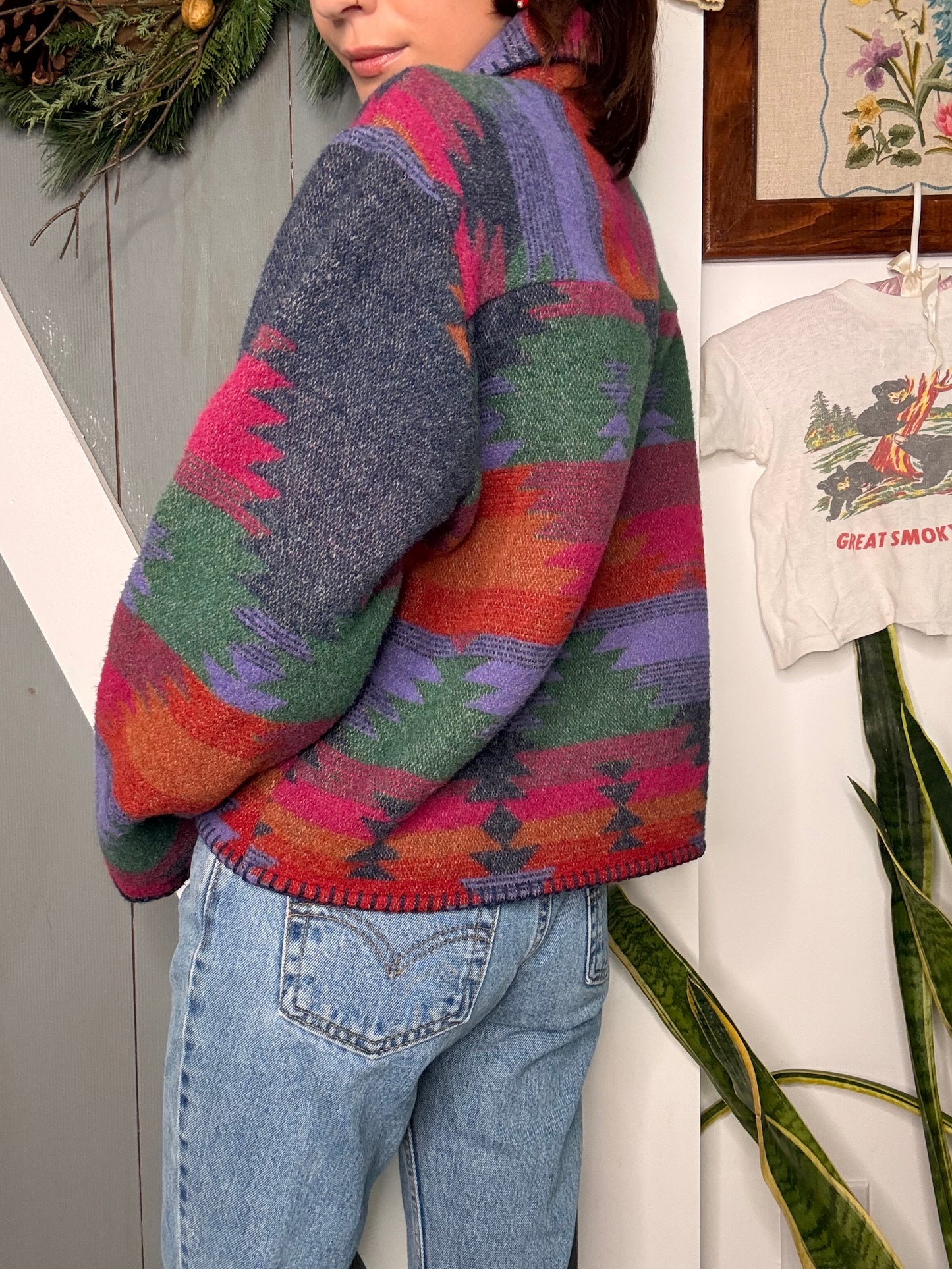 (S/M) Vtg wool chore jacket