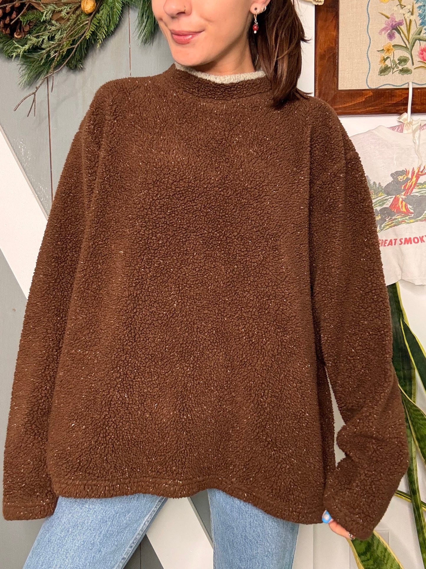 (L/XL) Vtg Teddy fleece