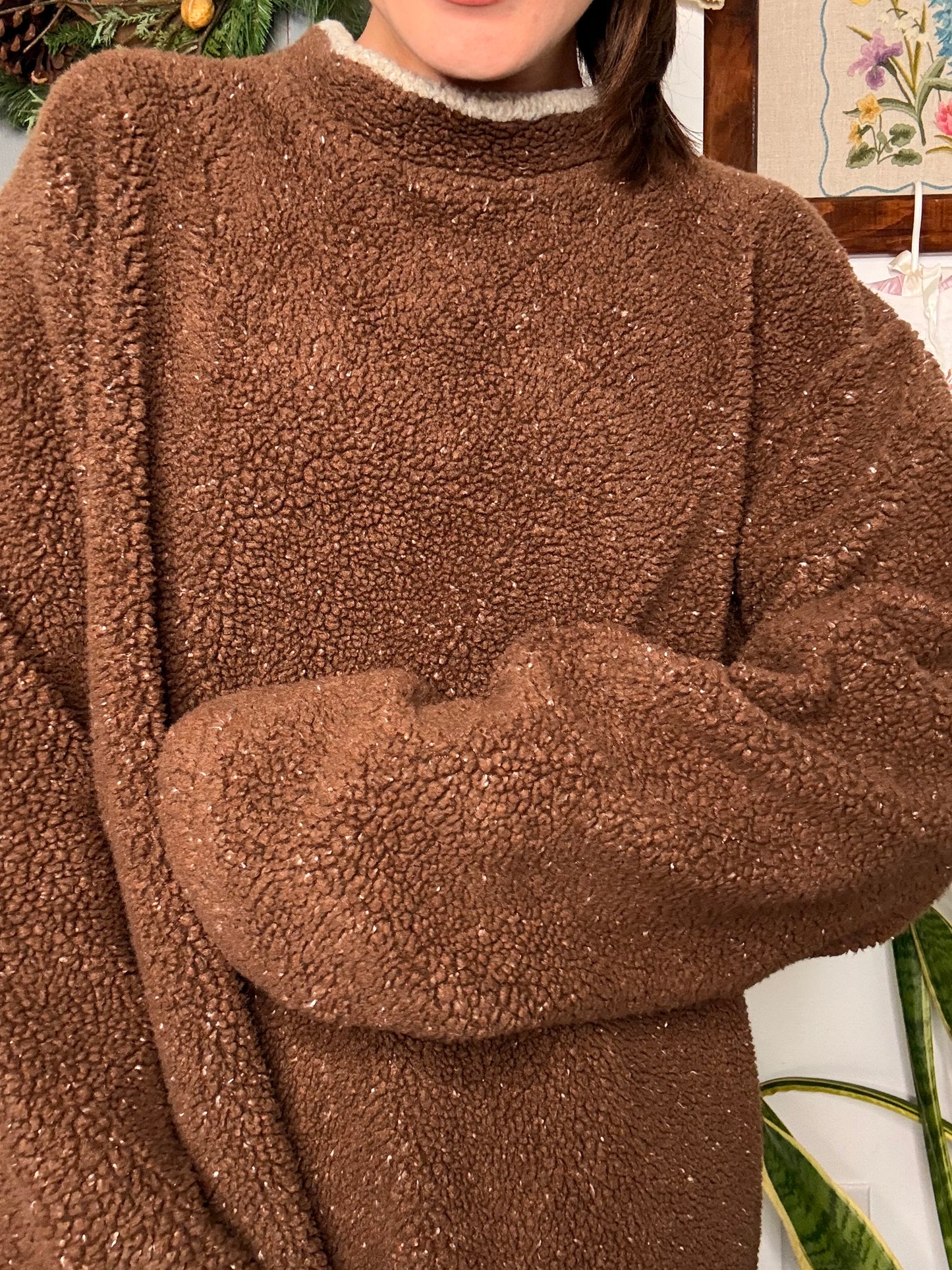 (L/XL) Vtg Teddy fleece