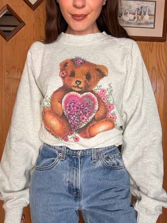 (2-3XL) Vtg teddy crewneck